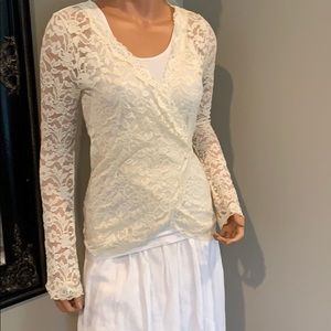 Lace wrap top